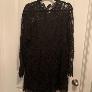 black lace romper